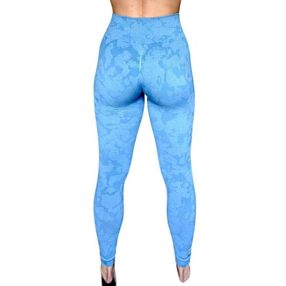Gymshark Adapt Seamless Textured Blue Leggings Women Size Small - Picture 3 of 8